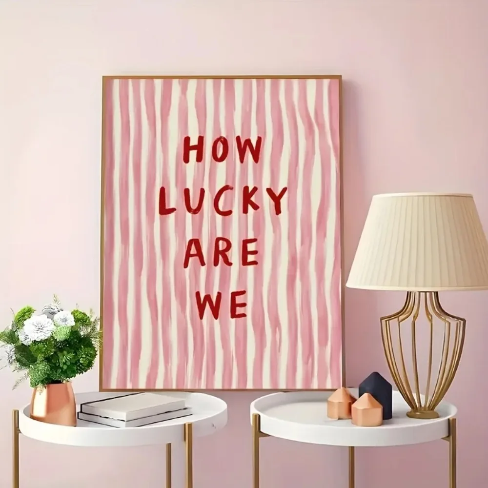 How Lucky Are We Pink Red Stri - Home Improvement Furniture review and price